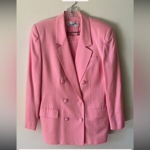 Dior Blush Pink Double-Breasted Blazer + Skirt